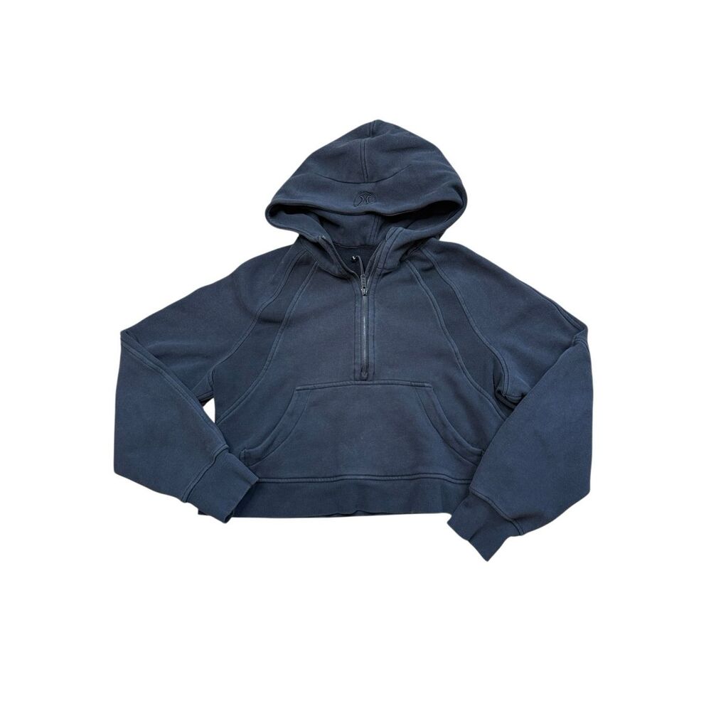 Lululemon black half zip cropped scuba hoodie black M/L